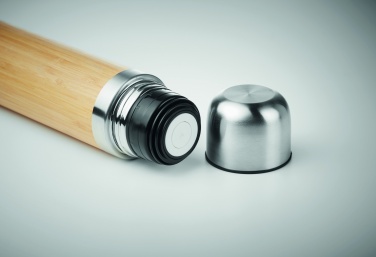 Logotrade advertising product image of: Double wall bamboo cover flask 400ml CHAN BAMBOO